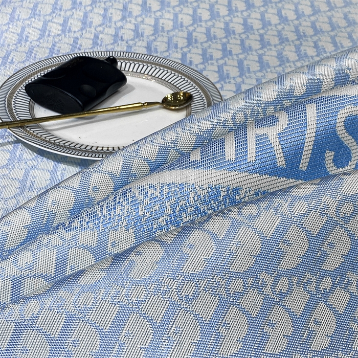 91家纺网 家纺一手货源 找家纺 启程家纺 2024新款A类轻奢600D数码印花冰藤席 迪宝系列 迪宝-蓝