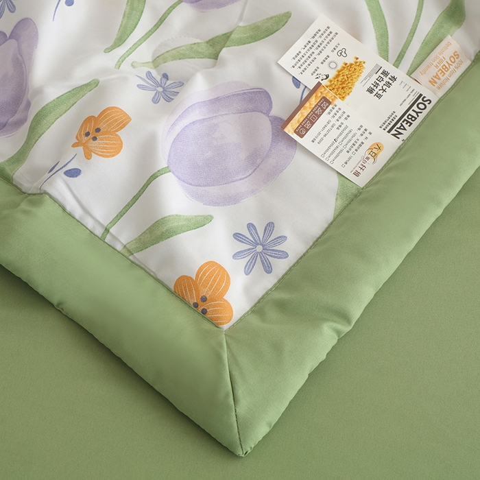 91家纺网 家纺一手货源 找家纺 优布加 2024新款水洗棉大豆被夏被大豆纤维空调被夏凉被 香奈