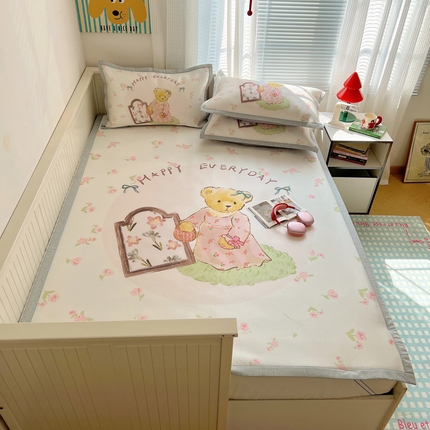 91家纺网 家纺一手货源 找家纺 （总）顾里家纺 2024新款韩式Chic风牛奶丝碳光凉席