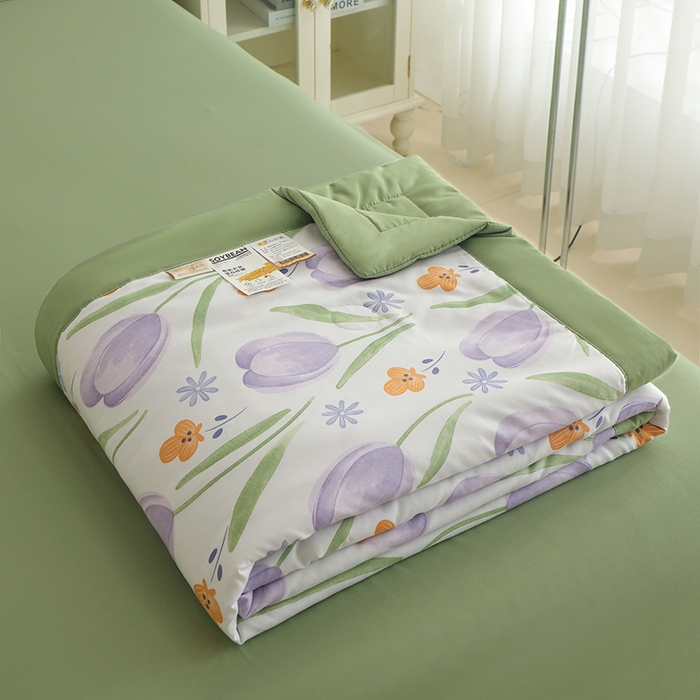 91家纺网 家纺一手货源 找家纺 优布加 2024新款水洗棉大豆被夏被大豆纤维空调被夏凉被 香奈