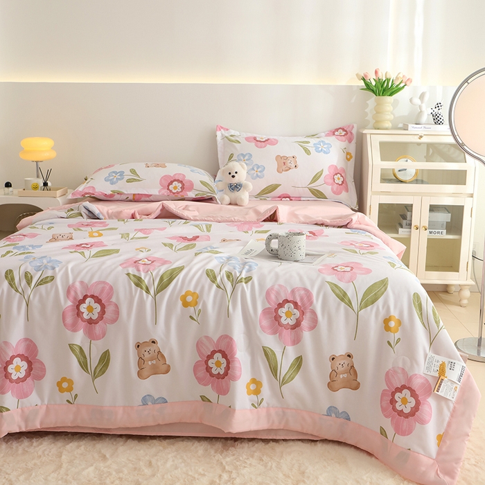 91家纺网 家纺一手货源 找家纺 优布加 2024新款水洗棉大豆被夏被大豆纤维空调被夏凉被 繁华