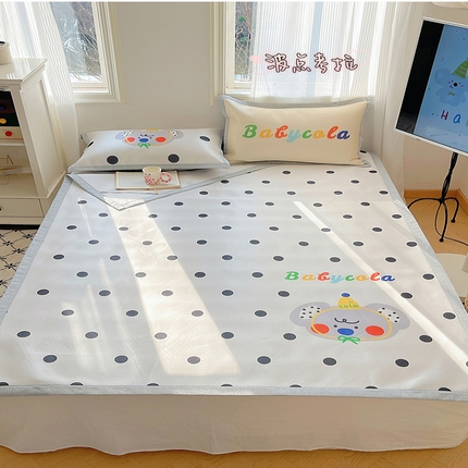 91家纺网 家纺一手货源 找家纺 （总）顾里家纺 2024新款韩式Chic风牛奶丝碳光凉席