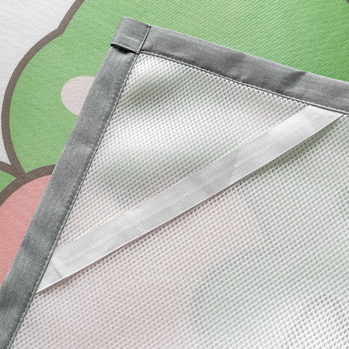 91家纺网 家纺一手货源 找家纺 栩裕纺织 2025款数码印花1200D碳光牛奶冰丝凉席 爱心恐龙