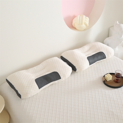 （总）宝晶家纺新款反牵引枕芯颈椎枕护颈分区针织枕头反牵引枕SPA枕