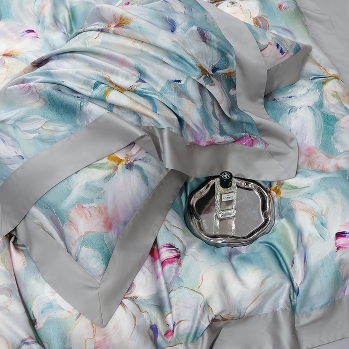 91家纺网 家纺一手货源 找家纺 榻尚家居 2024新款天丝棉数码印花四件套 水墨兰会员-20