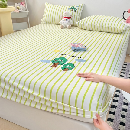 雅居纺家纺 2024新款全棉绣花A类老粗布单品系列 老粗布-发财树