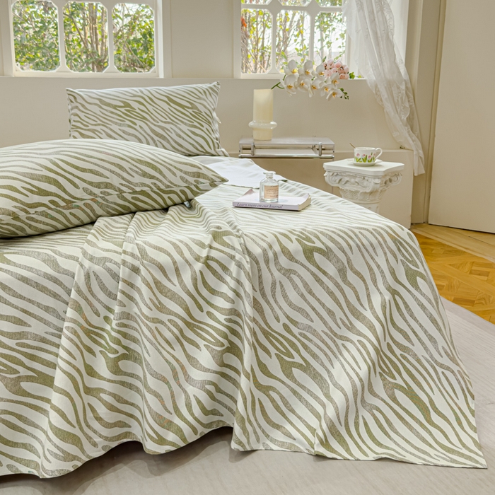 91家纺网 家纺一手货源 找家纺 金丝鸟 2024新款成人款A类全棉老粗布床单 斑驳