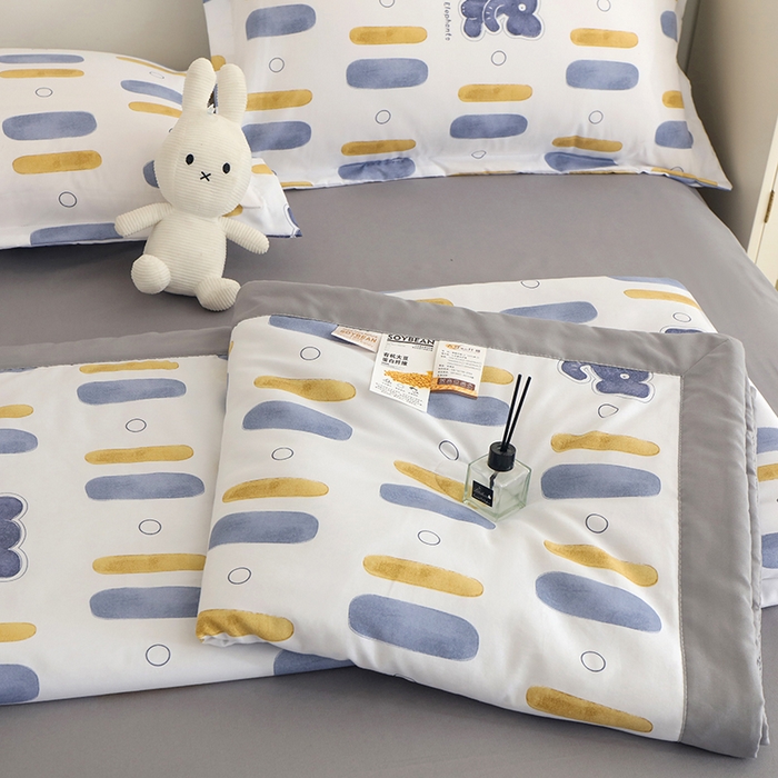 91家纺网 家纺一手货源 找家纺 优布加 2024新款水洗棉大豆被夏被大豆纤维空调被夏凉被 小象