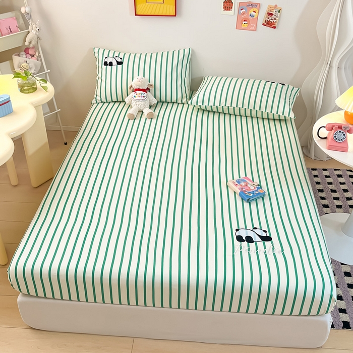 91家纺网 家纺一手货源 找家纺 雅居纺家纺 2024新款全棉绣花A类老粗布单品系列 老粗布-萌仔熊猫