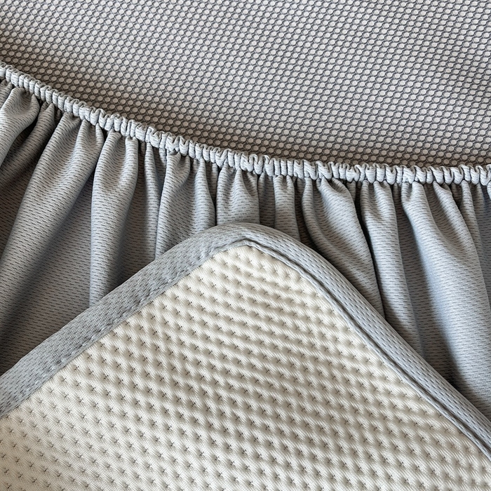 91家纺网 家纺一手货源 找家纺 子曰 2024新款PE中分子凉席 米白床笠款