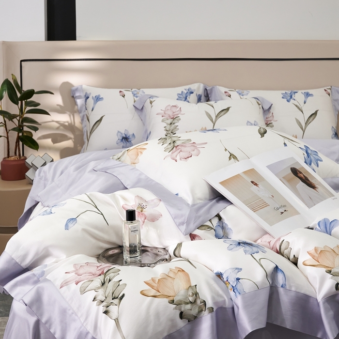 91家纺网 家纺一手货源 找家纺 （总）榻尚家居 2024新款天丝棉数码印花四件套 