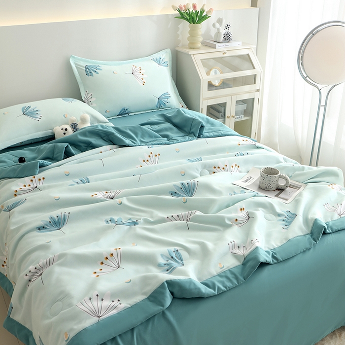 91家纺网 家纺一手货源 找家纺 优布加 2024新款水洗棉大豆被夏被大豆纤维空调被夏凉被 小美好