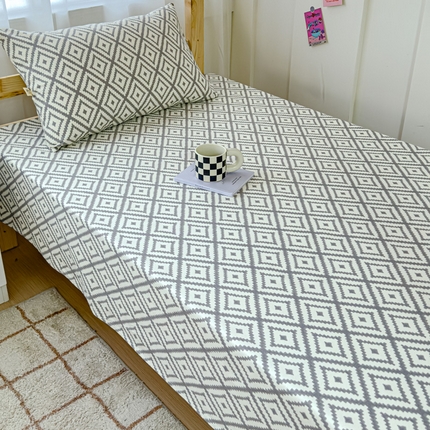 金丝鸟 2024新款学生款A类全棉老粗布床单 围城 灰