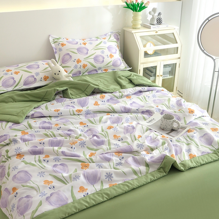 91家纺网 家纺一手货源 找家纺 优布加 2024新款水洗棉大豆被夏被大豆纤维空调被夏凉被 香奈