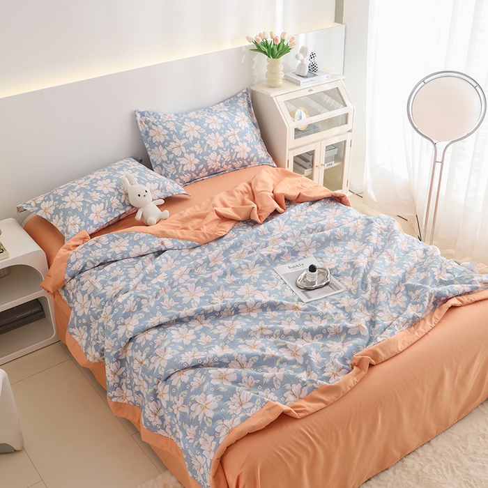 91家纺网 家纺一手货源 找家纺 优布加 2024新款水洗棉大豆被夏被大豆纤维空调被夏凉被 慕芸