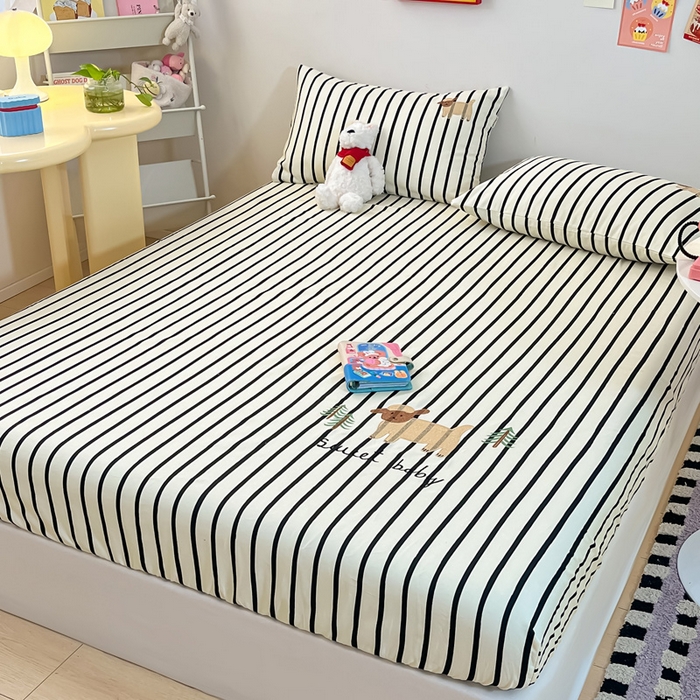 91家纺网 家纺一手货源 找家纺 雅居纺家纺 2024新款全棉绣花A类老粗布单品系列 老粗布-小绵羊