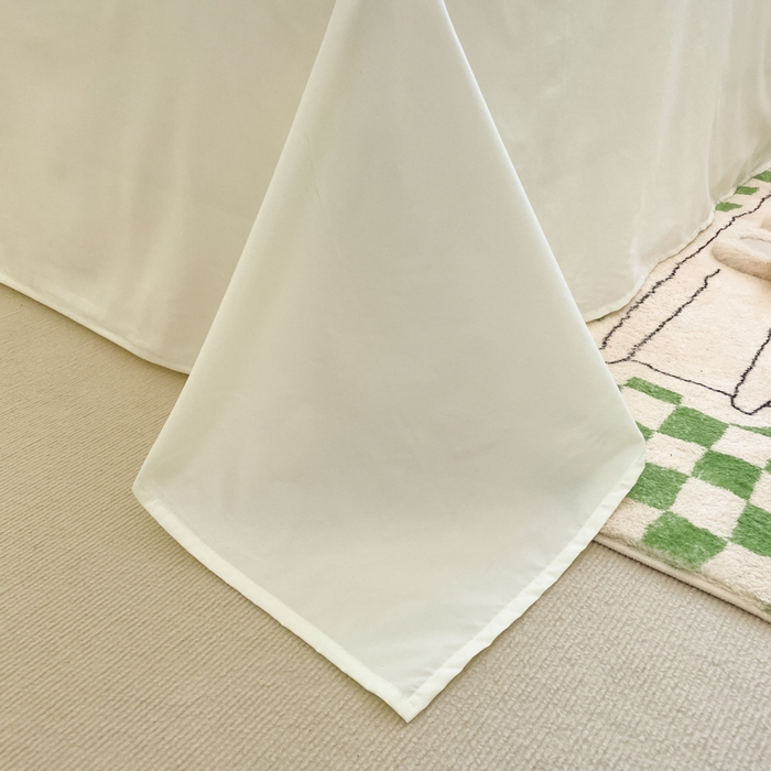 91家纺网 家纺一手货源 找家纺 沐慕 2024新款毛巾绣印花夏被四件套 蝴蝶结-白