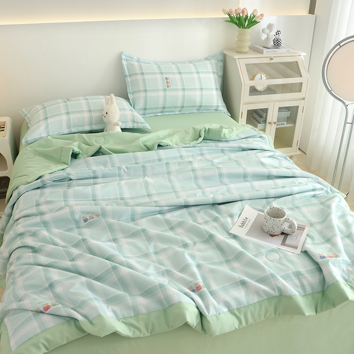 91家纺网 家纺一手货源 找家纺 优布加 2024新款水洗棉大豆被夏被大豆纤维空调被夏凉被 格调熊