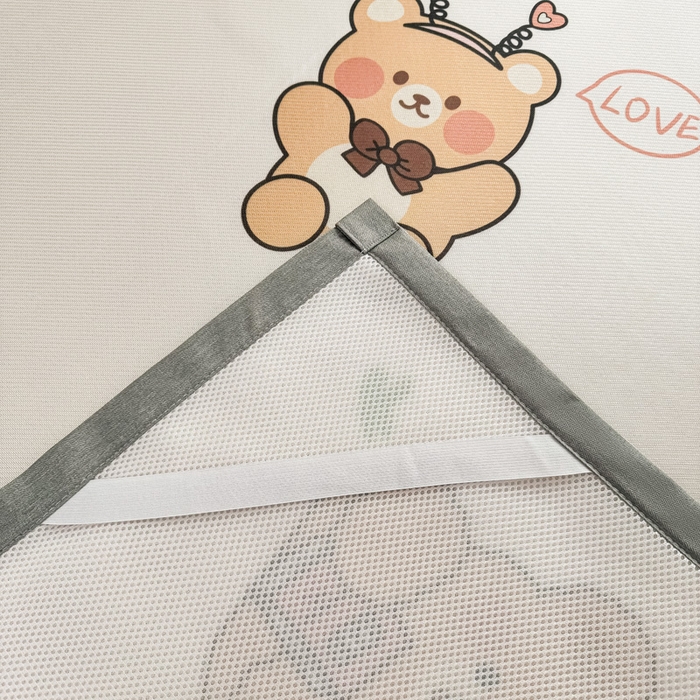 91家纺网 家纺一手货源 找家纺 栩裕纺织 2025款数码印花1200D碳光牛奶冰丝凉席 班尼熊