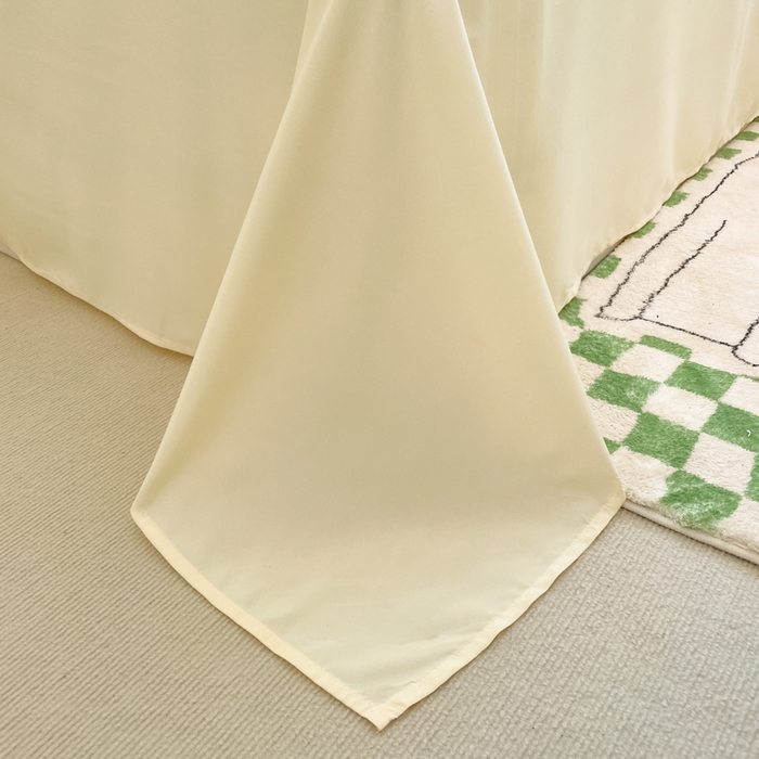 91家纺网 家纺一手货源 找家纺 沐慕 2024新款毛巾绣印花夏被四件套 花花白兔-黄