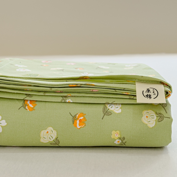 91家纺网 家纺一手货源 找家纺 金丝鸟 2024新款成人款A类全棉老粗布床单 花田