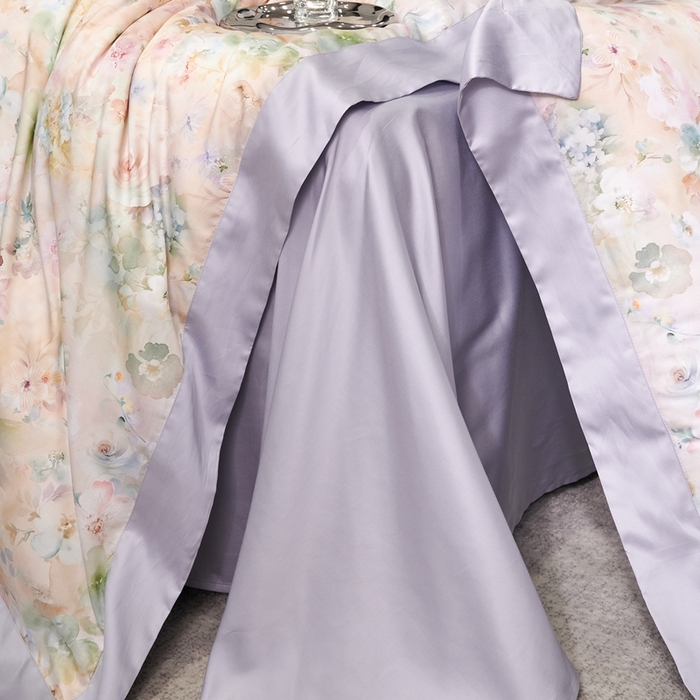 91家纺网 家纺一手货源 找家纺 榻尚家居 2024新款天丝棉数码印花四件套 花意槟