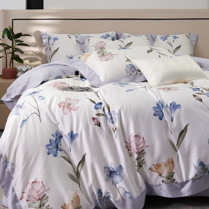 91家纺网 家纺一手货源 找家纺 （总）榻尚家居 2024新款天丝棉数码印花四件套 