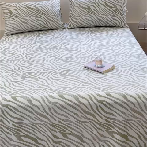 91家纺网 家纺一手货源 找家纺 金丝鸟 2024新款成人款A类全棉老粗布床单 斑驳