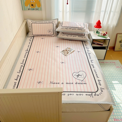 91家纺网 家纺一手货源 找家纺 （总）顾里家纺 2024新款韩式Chic风牛奶丝碳光凉席