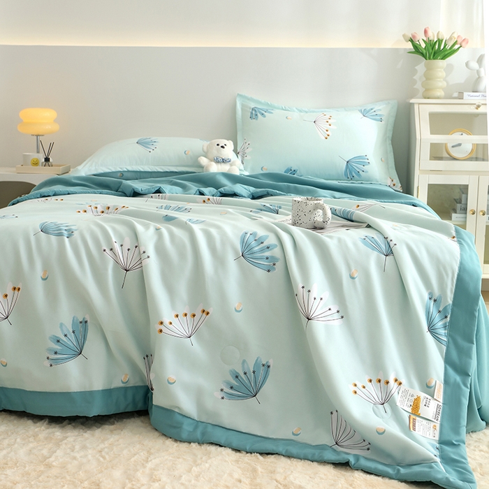 91家纺网 家纺一手货源 找家纺 优布加 2024新款水洗棉大豆被夏被大豆纤维空调被夏凉被 小美好