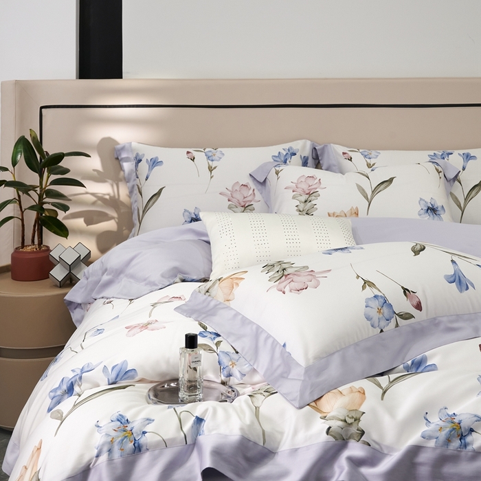 91家纺网 家纺一手货源 找家纺 （总）榻尚家居 2024新款天丝棉数码印花四件套 