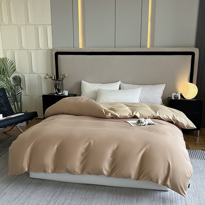 91家纺网 家纺一手货源 找家纺 （总）澳梵2024新款60s全棉纯色单品被套