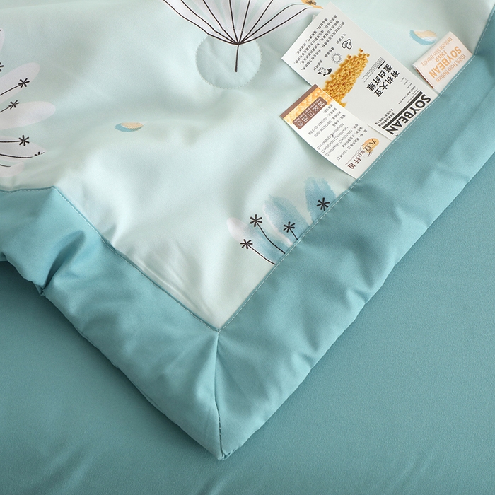 91家纺网 家纺一手货源 找家纺 优布加 2024新款水洗棉大豆被夏被大豆纤维空调被夏凉被 小美好