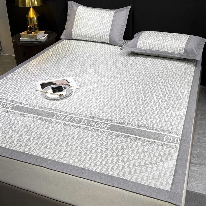 91家纺网 家纺一手货源 找家纺 启程家纺 2024新款A类轻奢600D数码印花冰藤席 迪宝系列 迪宝-灰