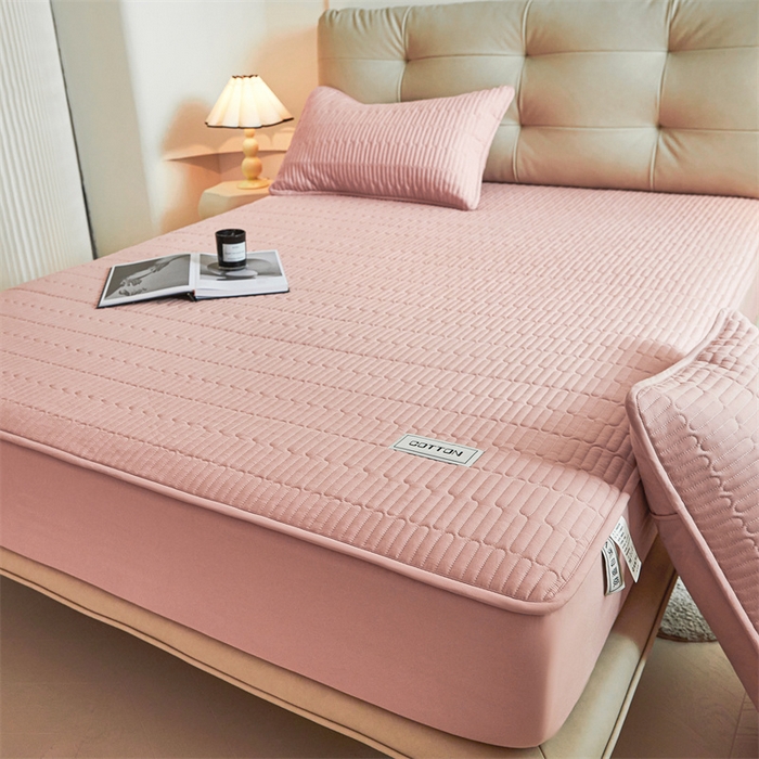 91家纺网 家纺一手货源 找家纺 3C 2024新款A类全棉水洗棉大豆夹棉床笠-初忆 初忆-香妃玉