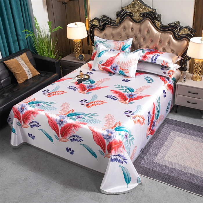 91家纺网 家纺一手货源 找家纺 梵克保罗 2024新款印花冰丝凉席套件-系列一 盛世花开