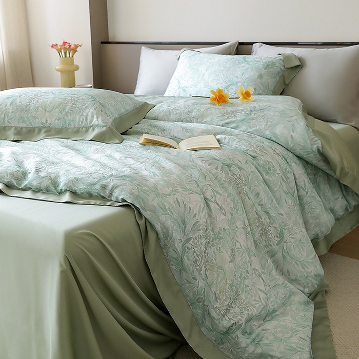 91家纺网 家纺一手货源 找家纺 （总）若未家居 2025新款50支莱赛尔天丝数码印花四件套