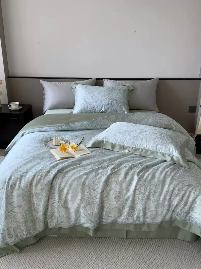 91家纺网 家纺一手货源 找家纺 （总）若未家居 2025新款50支莱赛尔天丝数码印花四件套