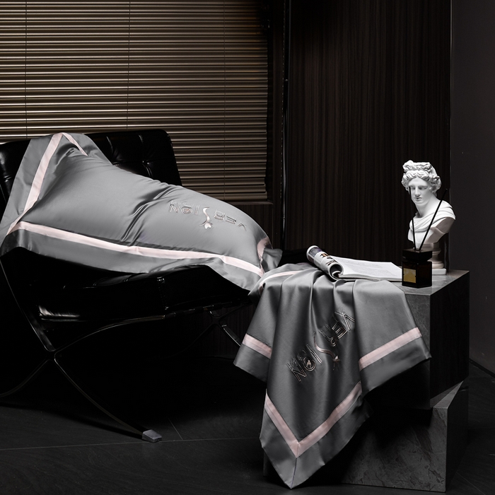 91家纺网 家纺一手货源 找家纺 琉宿2025新款50s双股长绒棉四件套-索菲亚 索菲亚-爵士灰