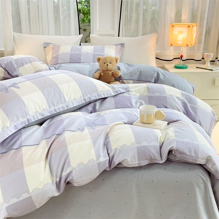 91家纺网 家纺一手货源 找家纺 铭博家纺 2024新款全棉印花四件套 优雅生活-兰