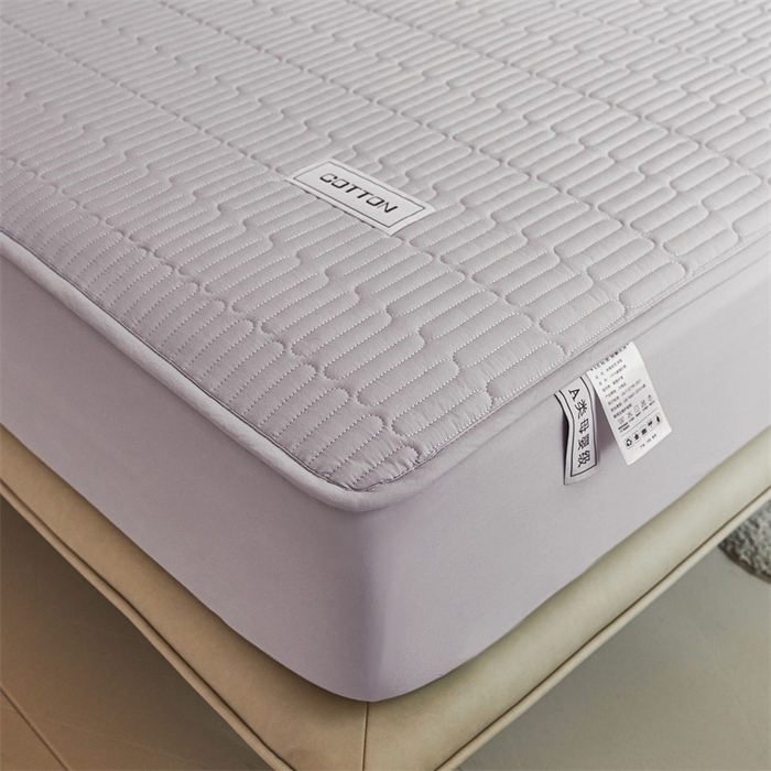 91家纺网 家纺一手货源 找家纺 3C 2024新款A类全棉水洗棉大豆夹棉床笠-初忆 初忆-香芋紫