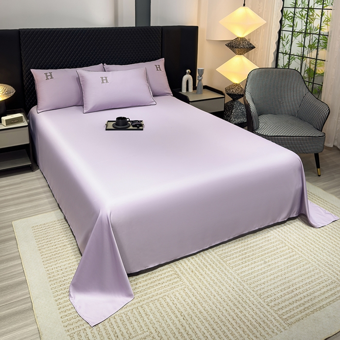 91家纺网 家纺一手货源 找家纺 星航家纺 2025新款轻奢夏被四件套晾感冰丝空调被水洗冰丝夏被 葡萄紫