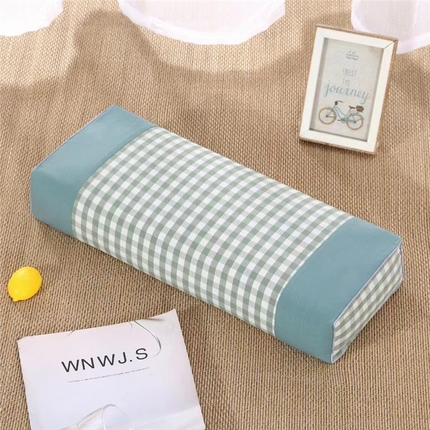 91家纺网 家纺一手货源 找家纺 （总）韩后2025新款全棉老粗布格子系列荞麦枕枕芯枕头面包枕+方形枕