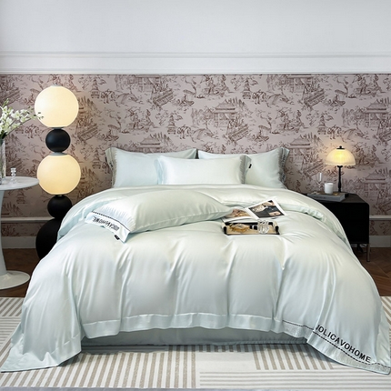 91家纺网 家纺一手货源 找家纺 （总） 【A类兰精天丝】夏季丝滑真丝绸四件套凉感丝床单被套天丝棉床笠款冰丝裸睡床上用品