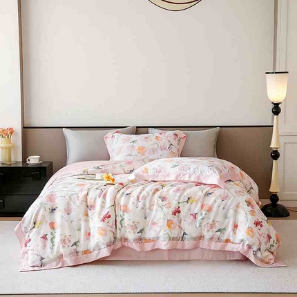 91家纺网 家纺一手货源 找家纺 （总）若未家居 2025新款50支莱赛尔天丝数码印花四件套