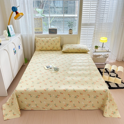 吉象家纺 2024新款老粗布三件套-床单款 繁花