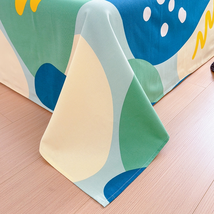 91家纺网 家纺一手货源 找家纺 吉象家纺 2024新款老粗布三件套-床单款 悉尼绿