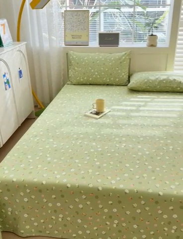 91家纺网 家纺一手货源 找家纺 吉象家纺 2024新款老粗布三件套-床单款 春色