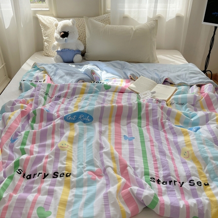 91家纺网 家纺一手货源 找家纺 （总）花伞家居 2024新款亲肤水洗棉印花夏被