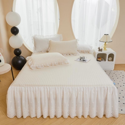 91家纺网 家纺一手货源 找家纺 （总）源梦家纺 2025新款千鸟格系列-PE高分子凉感软席凉席床裙